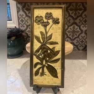 VINTAGE “ELPEC” Mid-Century Modern brass wall decor made in England. 1960s